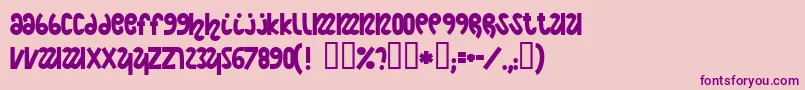 NightCourt Font – Purple Fonts on Pink Background