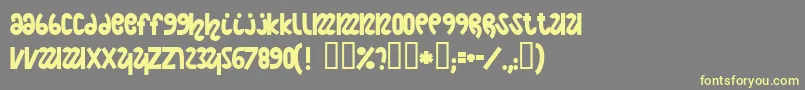 NightCourt Font – Yellow Fonts on Gray Background