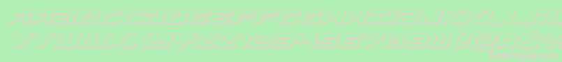 Gunship3Dital Font – Pink Fonts on Green Background