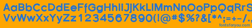 FlorencesansBlack Font – Blue Fonts on Orange Background