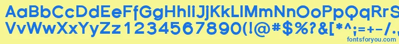 FlorencesansBlackフォントについての詳細 フォントFlorencesansBlack – 青い文字が黄色の背景にあります。