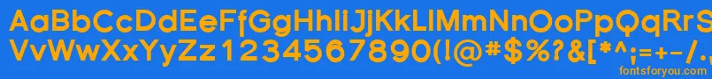FlorencesansBlack Font – Orange Fonts on Blue Background