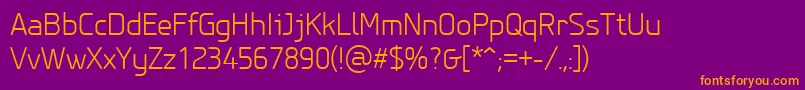 PfisotextproLight Font – Orange Fonts on Purple Background