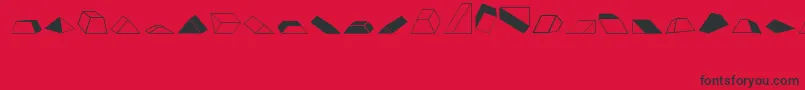 Шрифт Shapes2Regular – чёрные шрифты на красном фоне