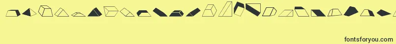 Shapes2Regular Font – Black Fonts on Yellow Background