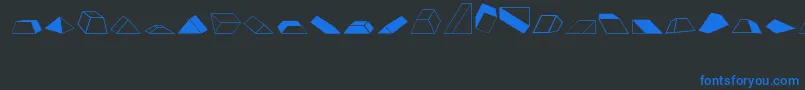 Shapes2Regular Font – Blue Fonts on Black Background
