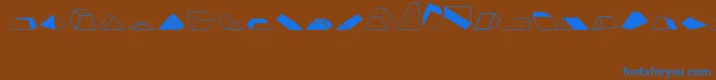 Шрифт Shapes2Regular – синие шрифты на коричневом фоне