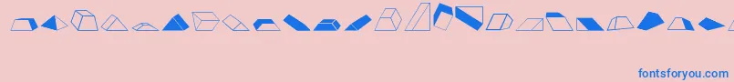 Shapes2Regular Font – Blue Fonts on Pink Background