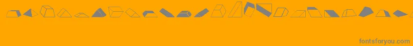 Shapes2Regular-Schriftart – Graue Schriften auf orangefarbenem Hintergrund