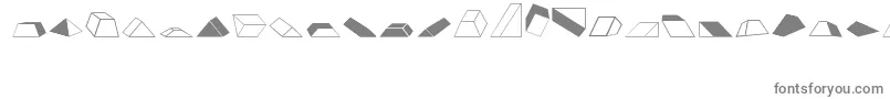 フォントShapes2Regular – 白い背景に灰色の文字