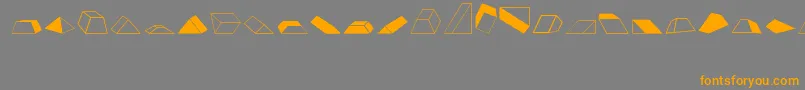 Fonte Shapes2Regular – fontes laranjas em um fundo cinza