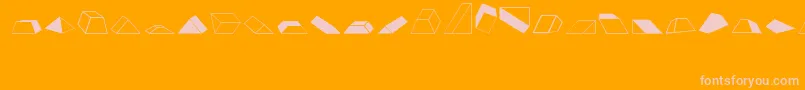 Fonte Shapes2Regular – fontes rosa em um fundo laranja