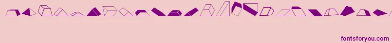 Shapes2Regular Font – Purple Fonts on Pink Background