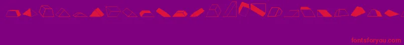 Shapes2Regular-Schriftart – Rote Schriften auf violettem Hintergrund