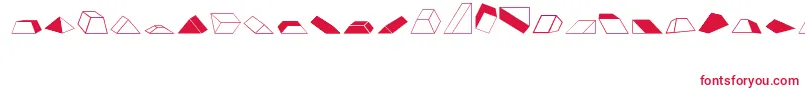 フォントShapes2Regular – 赤い文字