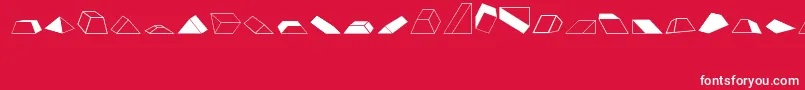Shapes2Regular Font – White Fonts on Red Background