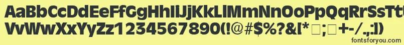 MisceDisplaySsi Font – Black Fonts on Yellow Background