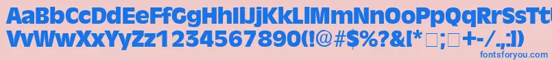 MisceDisplaySsi Font – Blue Fonts on Pink Background