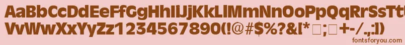 MisceDisplaySsi Font – Brown Fonts on Pink Background