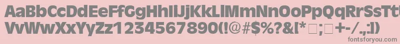 MisceDisplaySsi Font – Gray Fonts on Pink Background