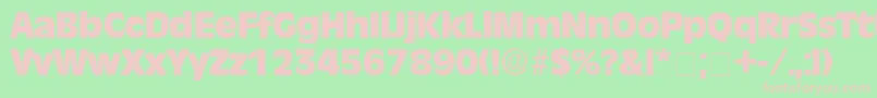 MisceDisplaySsi Font – Pink Fonts on Green Background