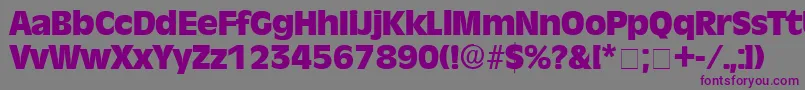 MisceDisplaySsi Font – Purple Fonts on Gray Background