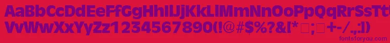 MisceDisplaySsi Font – Purple Fonts on Red Background