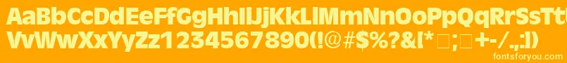 MisceDisplaySsi Font – Yellow Fonts on Orange Background