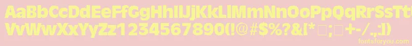 MisceDisplaySsi Font – Yellow Fonts on Pink Background