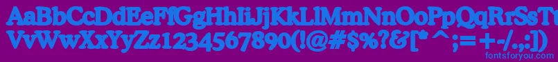 BackgroundFont2 Font – Blue Fonts on Purple Background