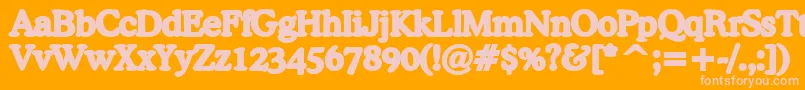 Fonte BackgroundFont2 – fontes rosa em um fundo laranja