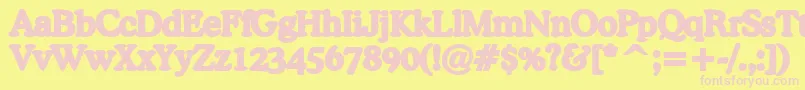 フォントBackgroundFont2 – ピンクのフォント、黄色の背景