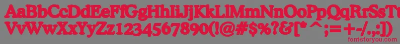 Police BackgroundFont2 – polices rouges sur fond gris