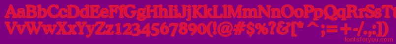 BackgroundFont2-fontti – punaiset fontit violetilla taustalla