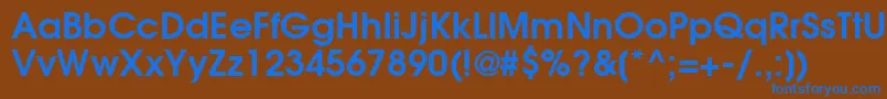 ItcAvantGardeGothicLtDemi Font – Blue Fonts on Brown Background