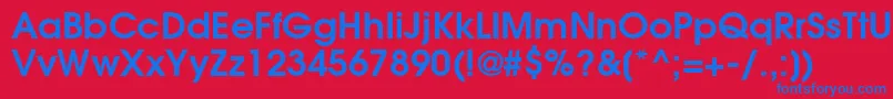 ItcAvantGardeGothicLtDemi Font – Blue Fonts on Red Background