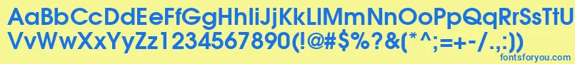 ItcAvantGardeGothicLtDemi Font – Blue Fonts on Yellow Background
