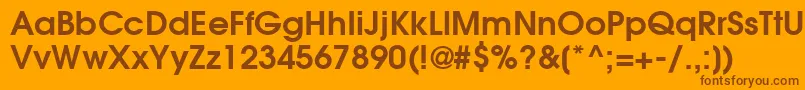 ItcAvantGardeGothicLtDemi Font – Brown Fonts on Orange Background