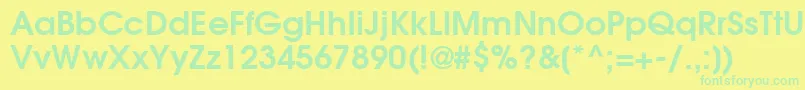 ItcAvantGardeGothicLtDemi Font – Green Fonts on Yellow Background