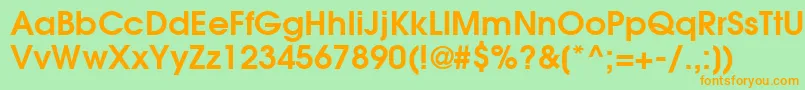 ItcAvantGardeGothicLtDemi Font – Orange Fonts on Green Background