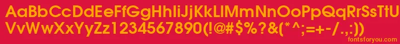 ItcAvantGardeGothicLtDemi Font – Orange Fonts on Red Background