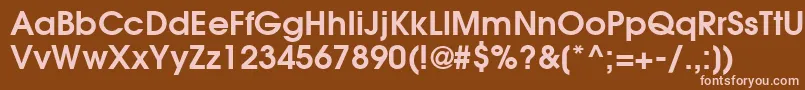ItcAvantGardeGothicLtDemi Font – Pink Fonts on Brown Background