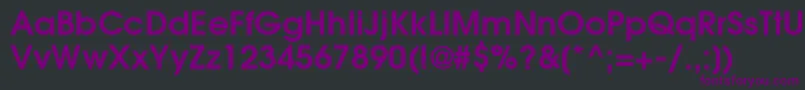ItcAvantGardeGothicLtDemi Font – Purple Fonts on Black Background
