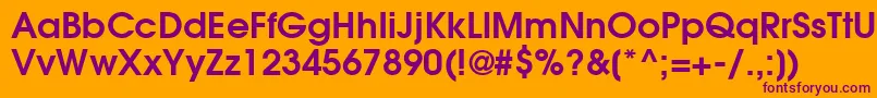 ItcAvantGardeGothicLtDemi-Schriftart – Violette Schriften auf orangefarbenem Hintergrund
