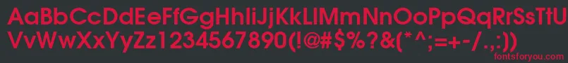 ItcAvantGardeGothicLtDemi Font – Red Fonts on Black Background