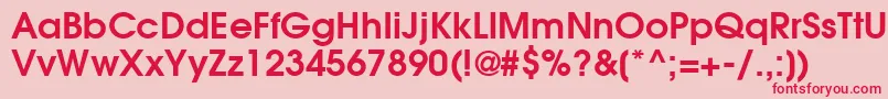 ItcAvantGardeGothicLtDemi Font – Red Fonts on Pink Background