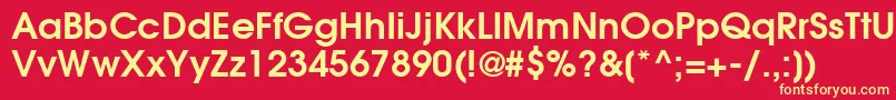 ItcAvantGardeGothicLtDemi Font – Yellow Fonts on Red Background
