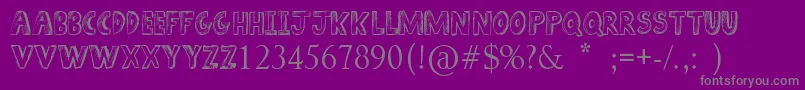 Czcionka Sketch ffy – szare czcionki na fioletowym tle
