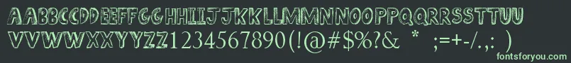 Шрифт Sketch ffy – зелёные шрифты на чёрном фоне