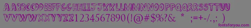 Sketch ffy Font – Purple Fonts on Gray Background